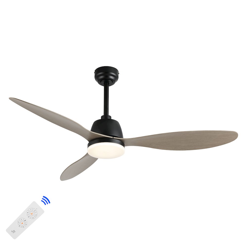 Audie Classic Industrial Iron/Plastic Integrated Led Ceiling Fan. Picture 1