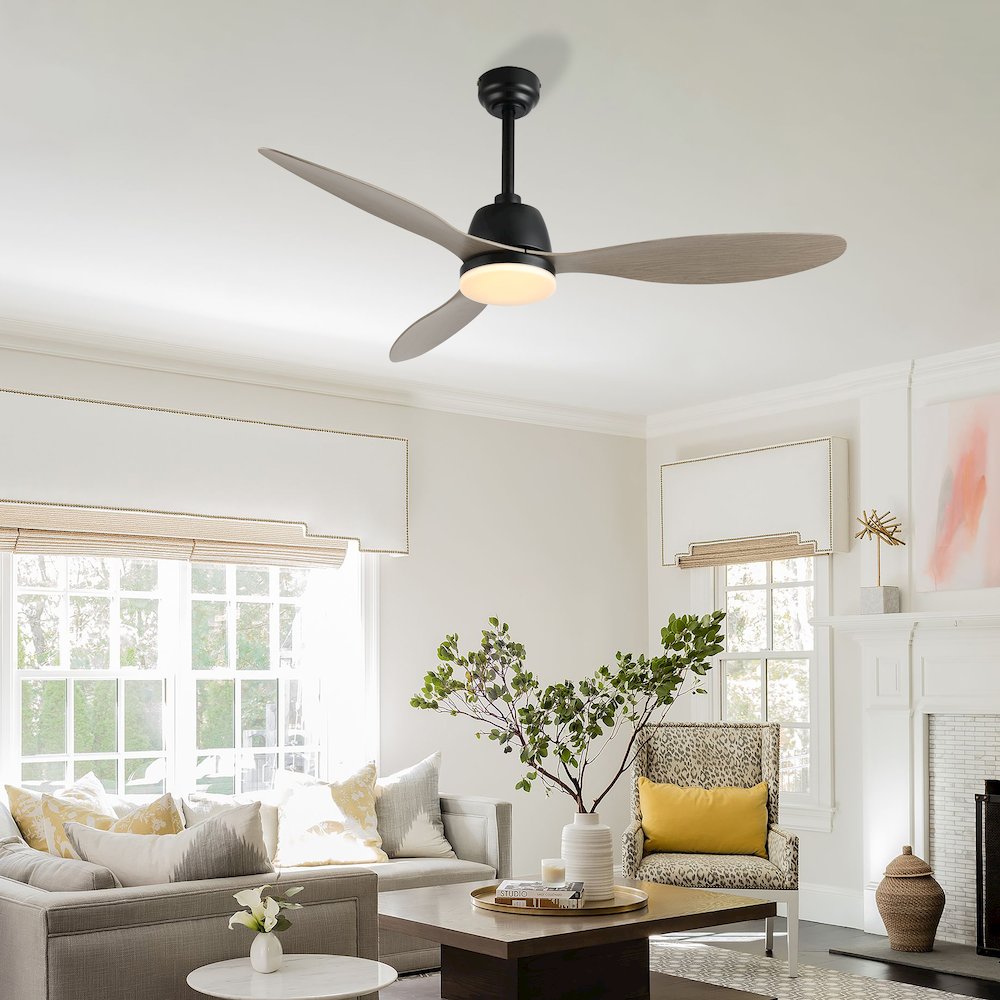 Audie Classic Industrial Iron/Plastic Integrated Led Ceiling Fan. Picture 8