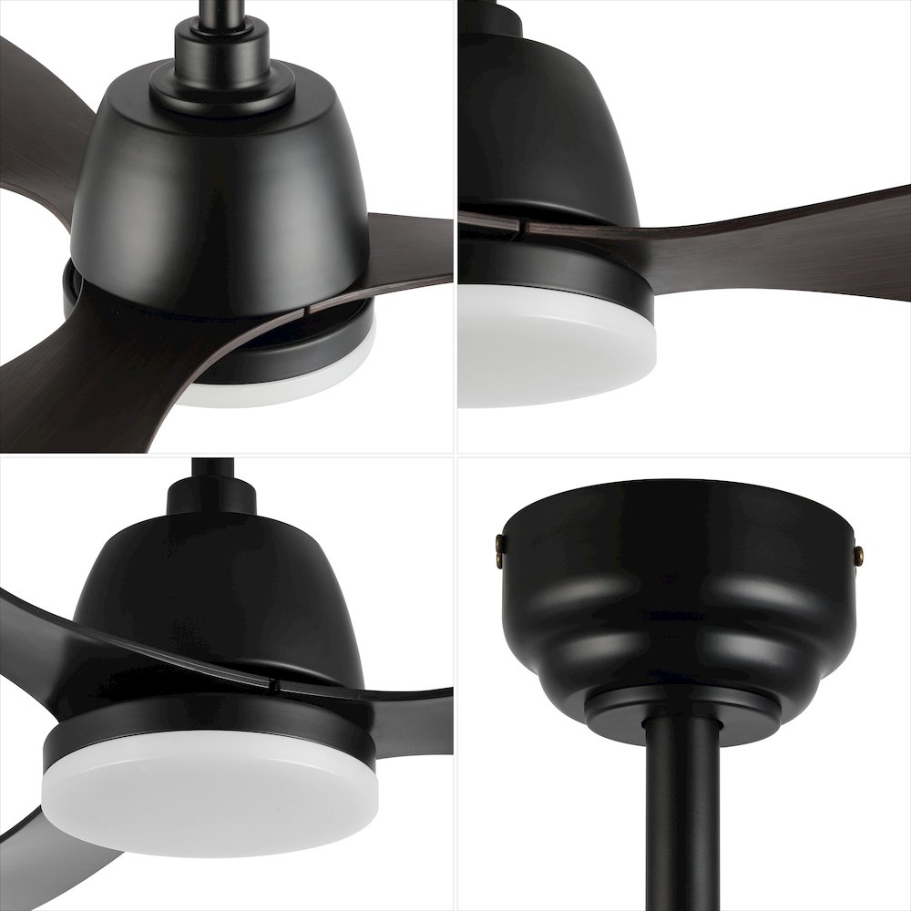 Audie Classic Industrial Iron/Plastic Integrated Led Ceiling Fan. Picture 11