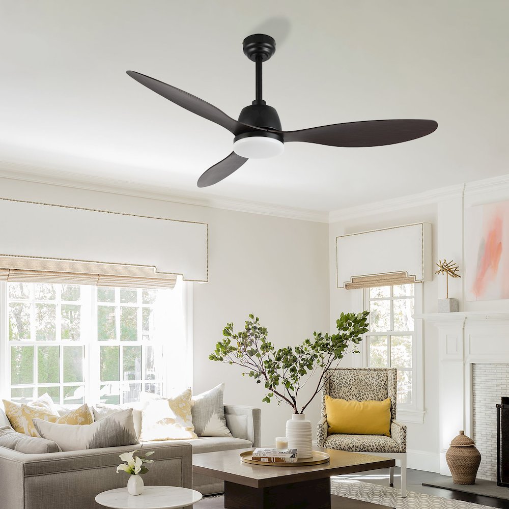 Audie Classic Industrial Iron/Plastic Integrated Led Ceiling Fan. Picture 9