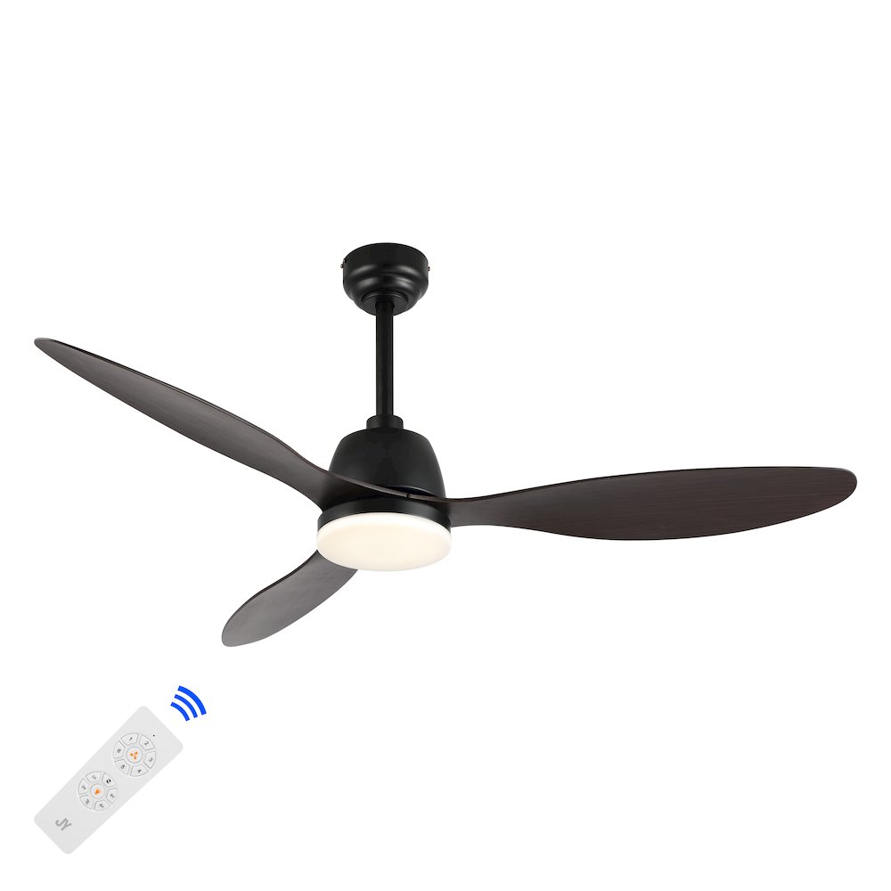 Audie Classic Industrial Iron/Plastic Integrated Led Ceiling Fan. Picture 1
