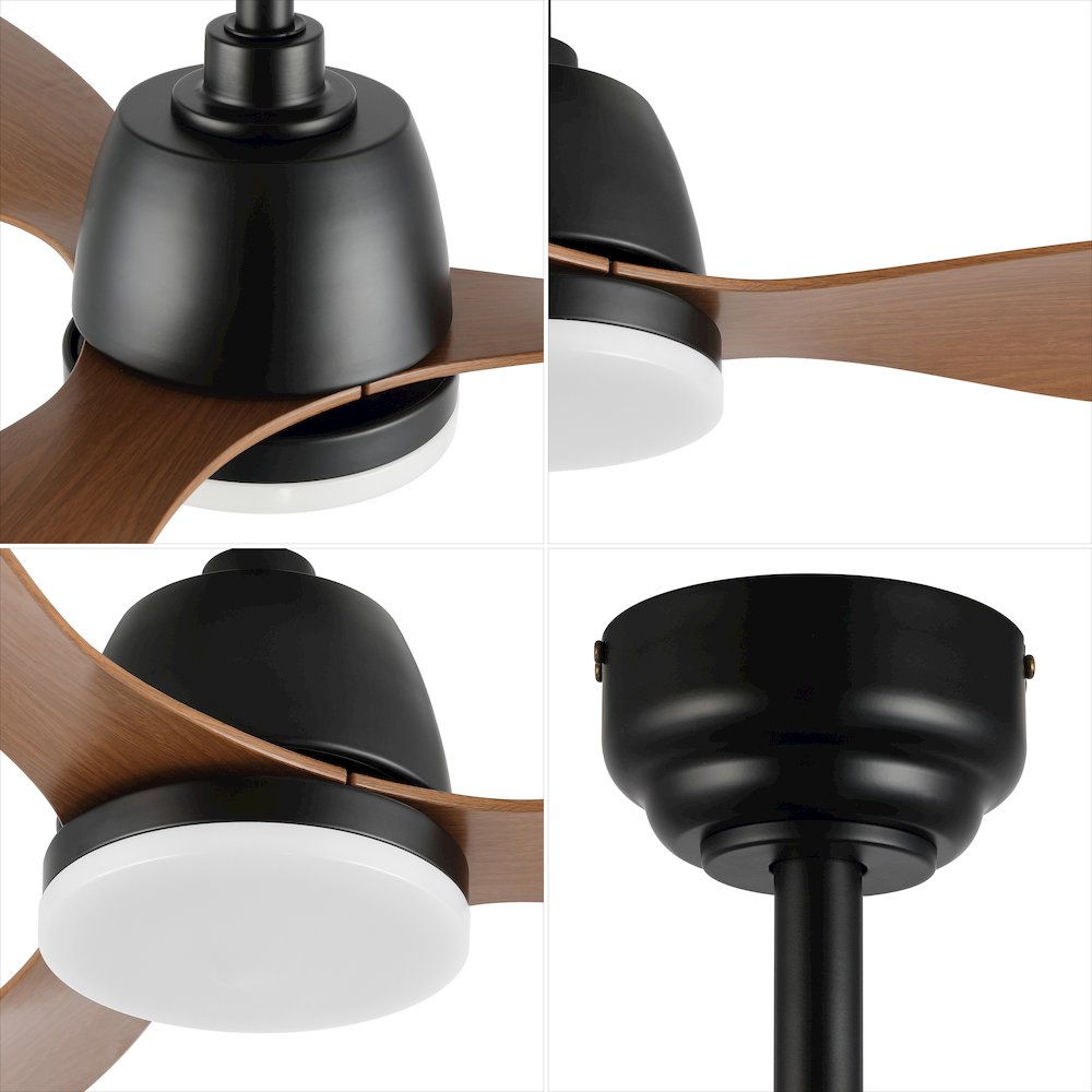 Audie Classic Industrial Iron/Plastic Integrated Led Ceiling Fan. Picture 11