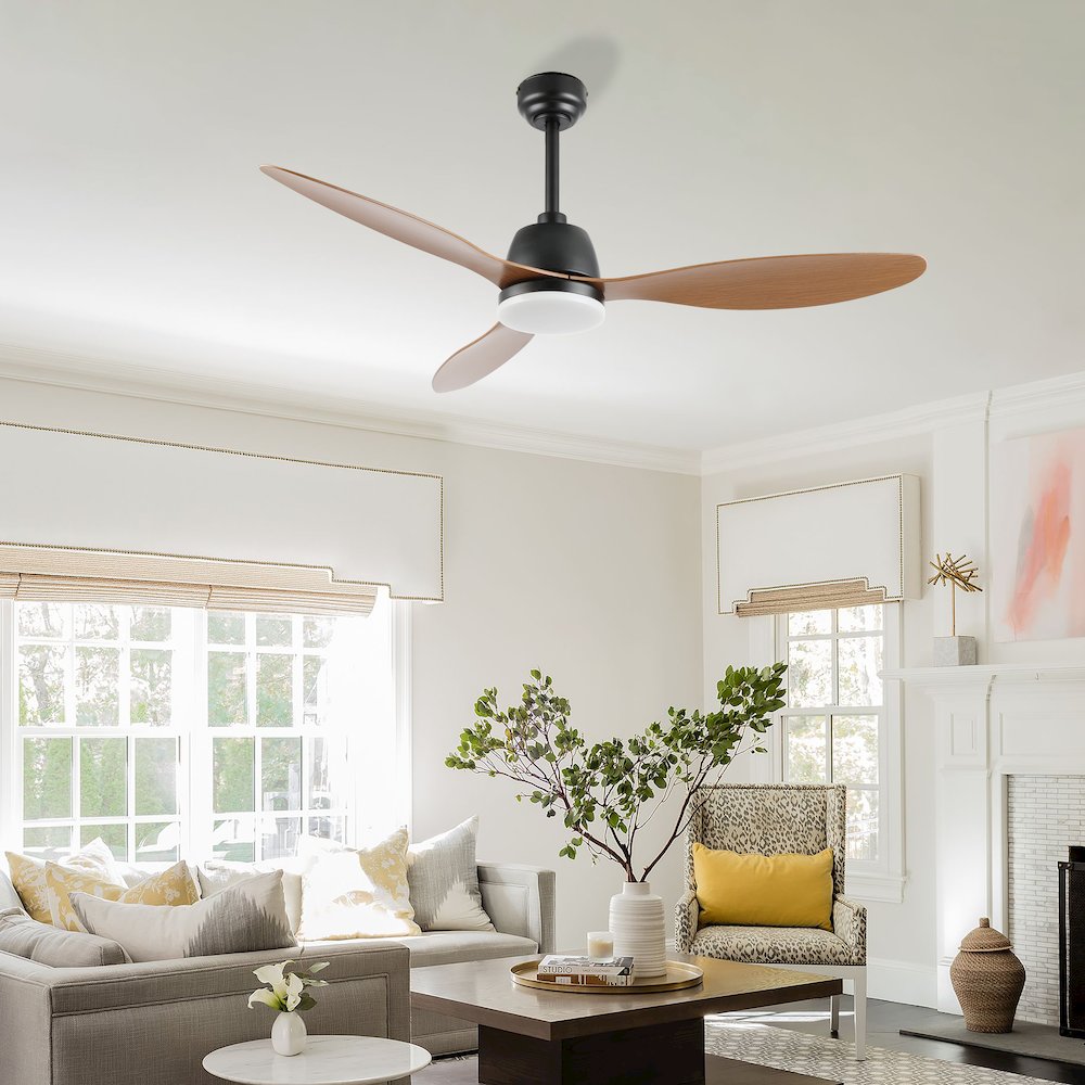 Audie Classic Industrial Iron/Plastic Integrated Led Ceiling Fan. Picture 9
