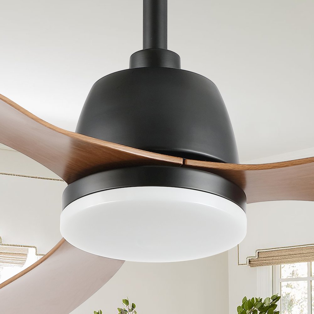 Audie Classic Industrial Iron/Plastic Integrated Led Ceiling Fan. Picture 10