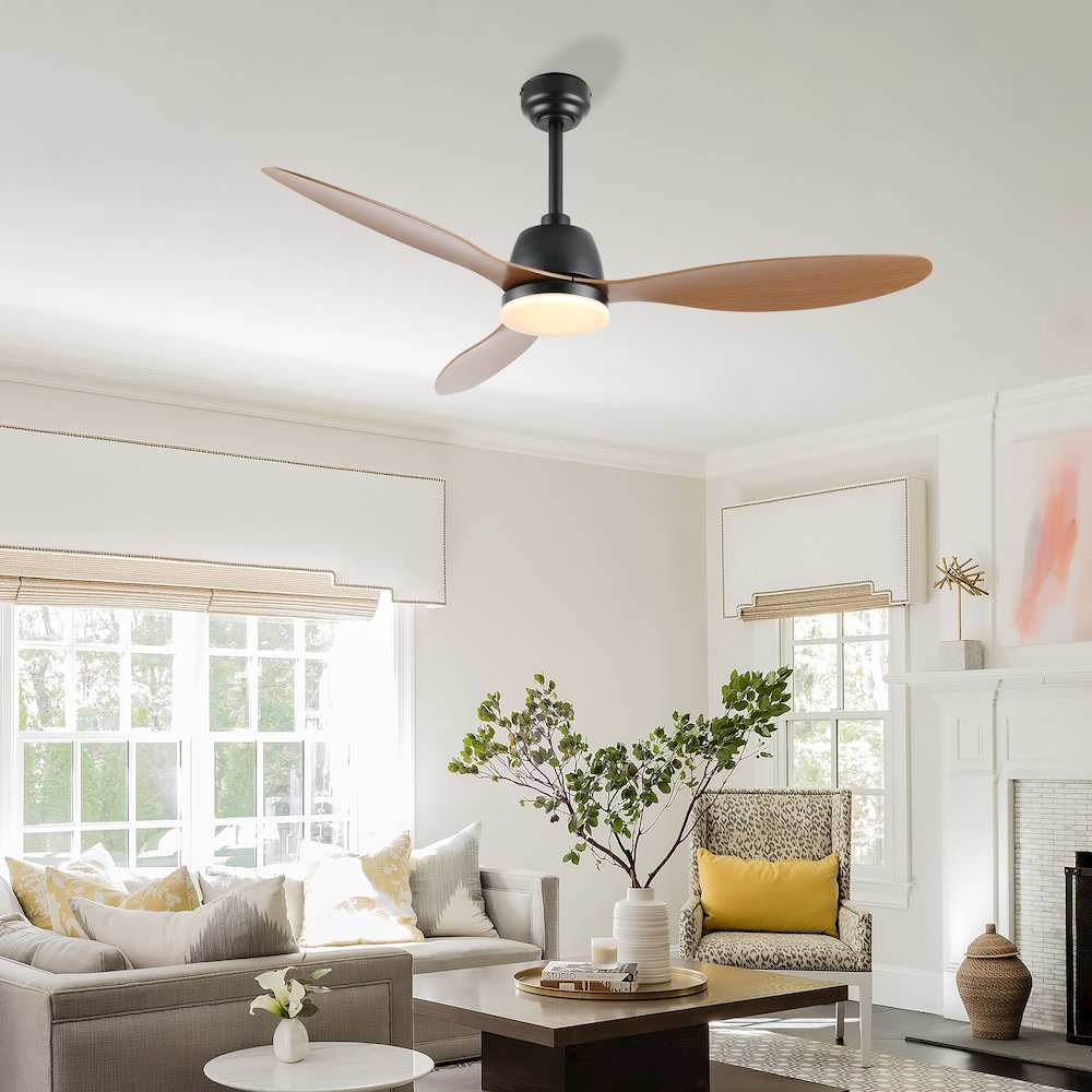 Audie Classic Industrial Iron/Plastic Integrated Led Ceiling Fan. Picture 8