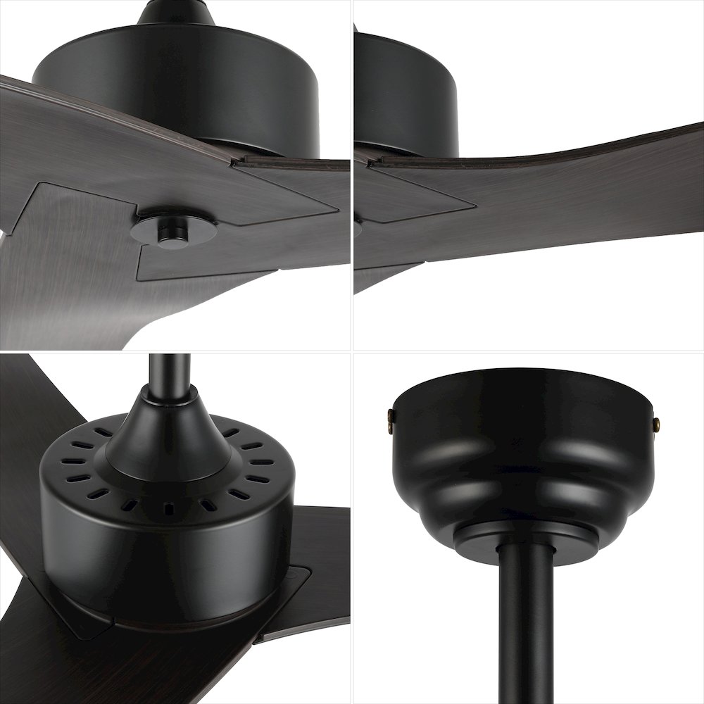 Aldrin Modern Minimalist Iron/Plastic Razor Ceiling Fan. Picture 6