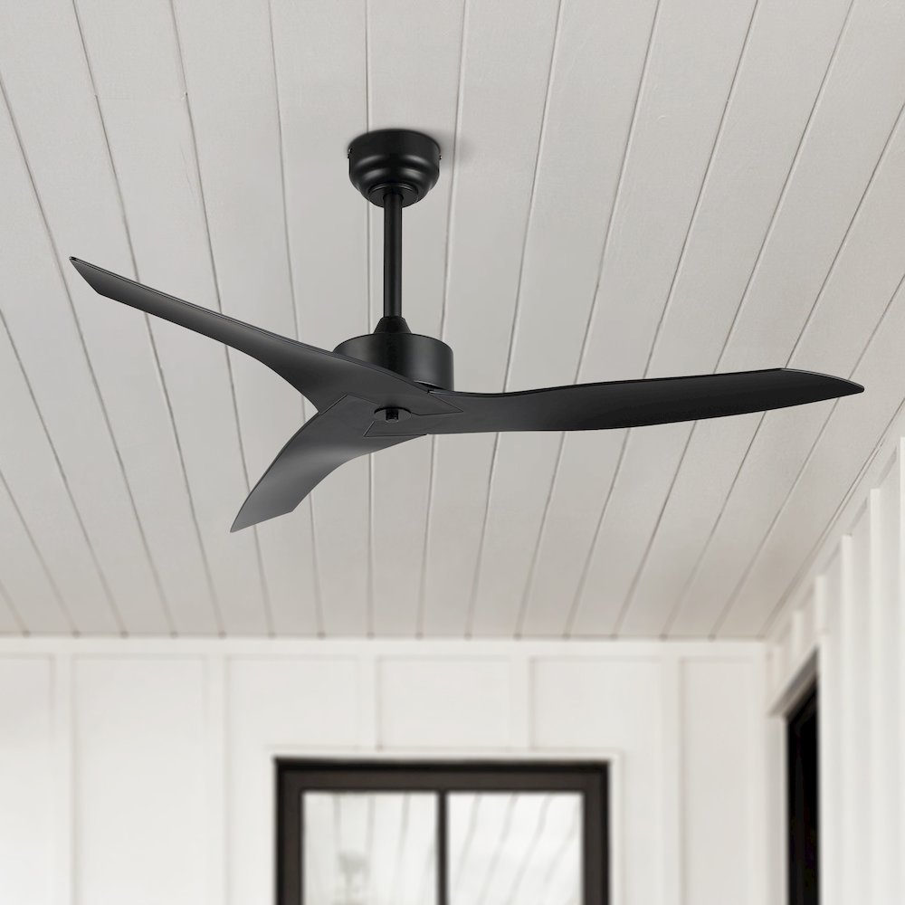 Aldrin Modern Minimalist Iron/Plastic Razor Ceiling Fan. Picture 9