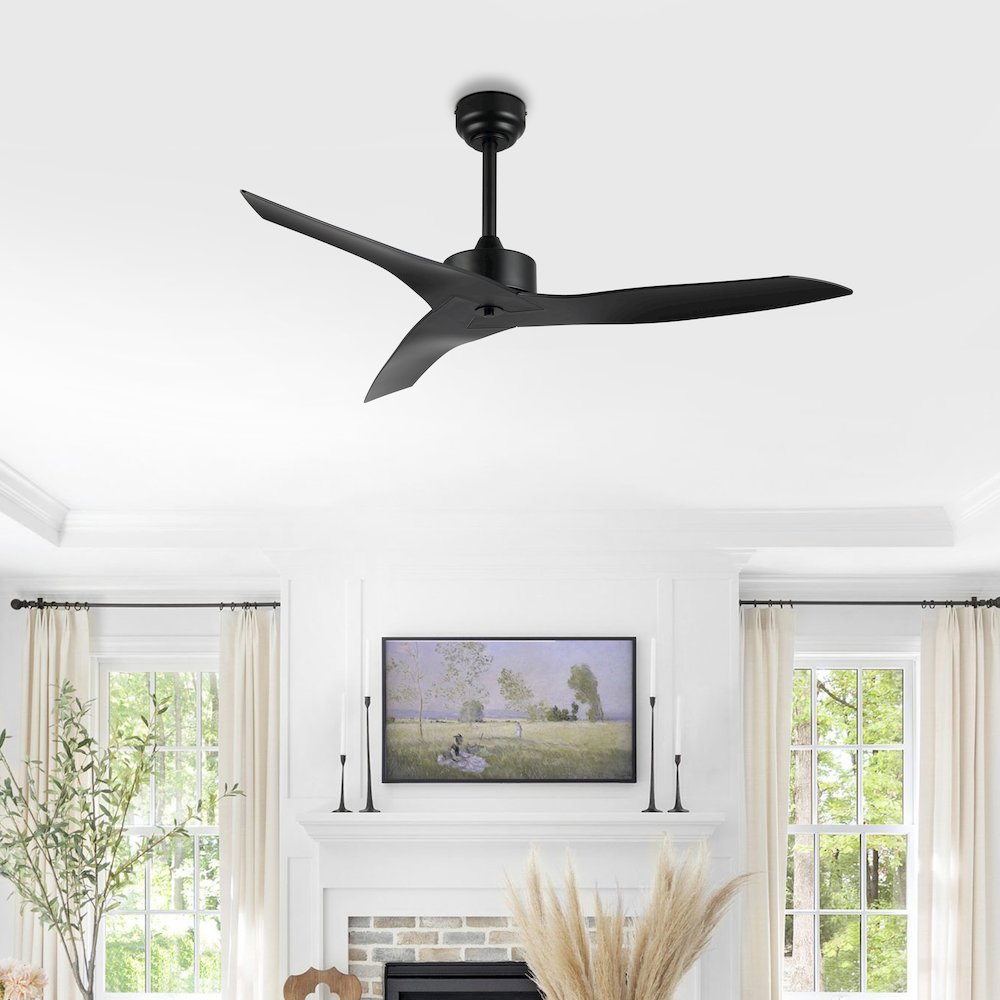 Aldrin Modern Minimalist Iron/Plastic Razor Ceiling Fan. Picture 5