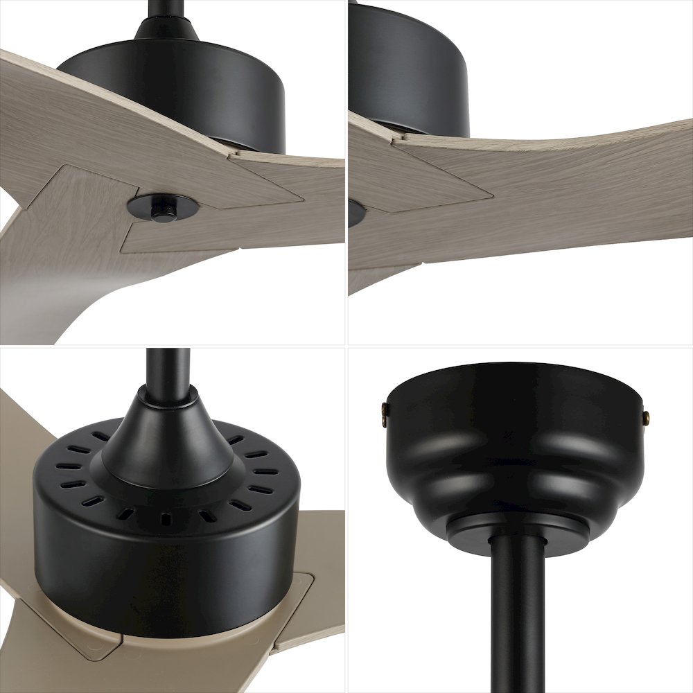 Aldrin Modern Minimalist Iron/Plastic Razor Ceiling Fan. Picture 5