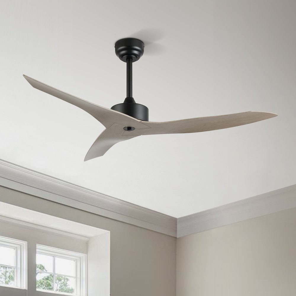 Aldrin Modern Minimalist Iron/Plastic Razor Ceiling Fan. Picture 9