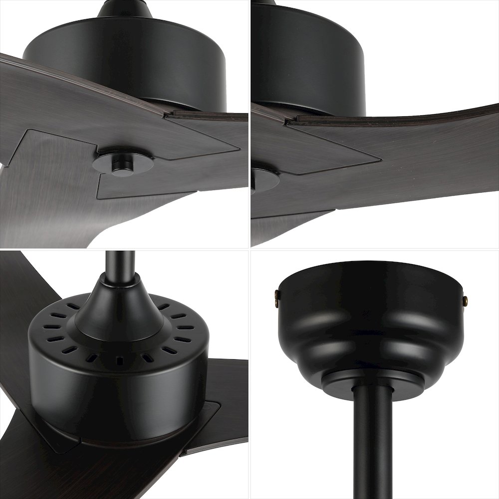 Aldrin Modern Minimalist Iron/Plastic Razor Ceiling Fan. Picture 7