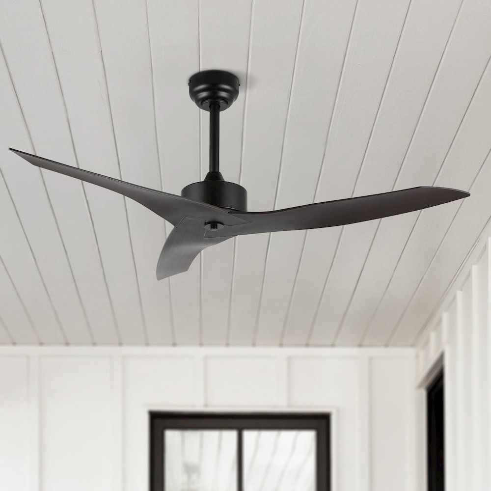 Aldrin Modern Minimalist Iron/Plastic Razor Ceiling Fan. Picture 2