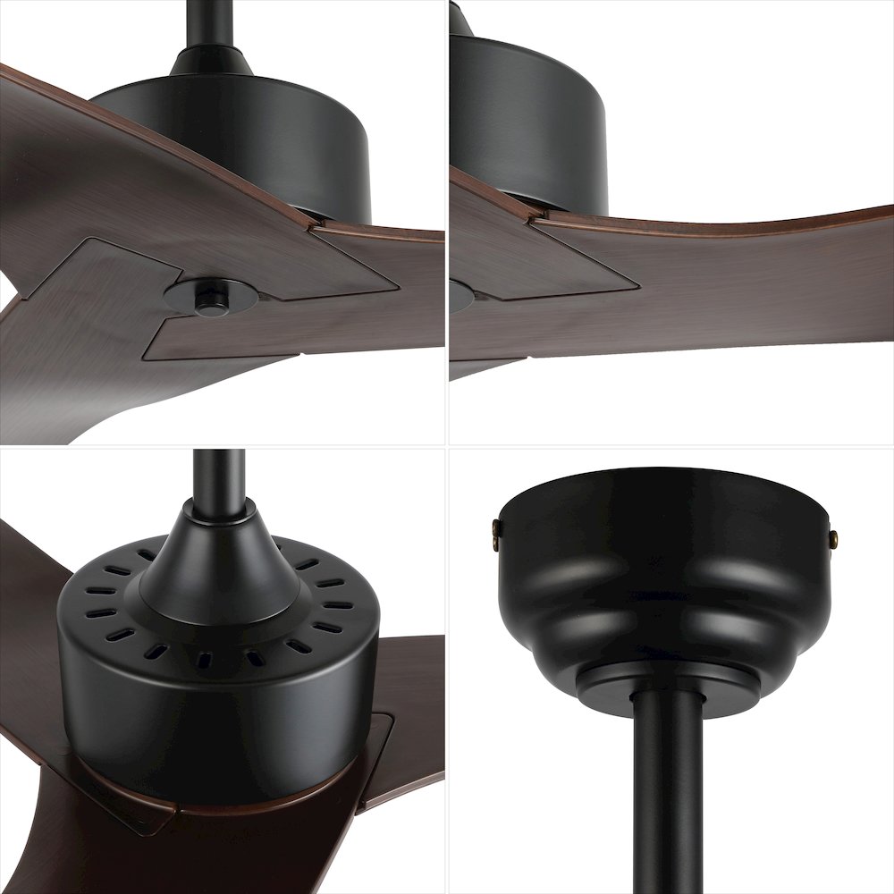 Aldrin Modern Minimalist Iron/Plastic Razor Ceiling Fan. Picture 5