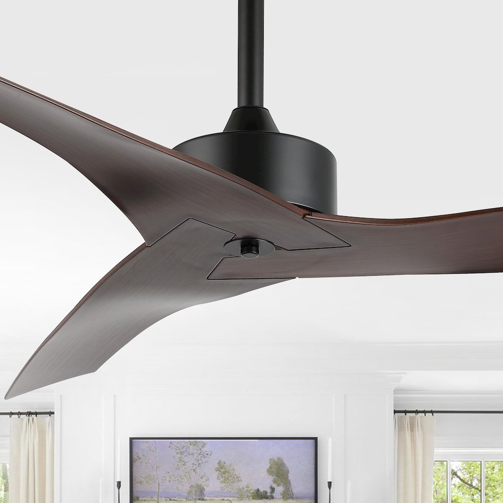 Aldrin Modern Minimalist Iron/Plastic Razor Ceiling Fan. Picture 7