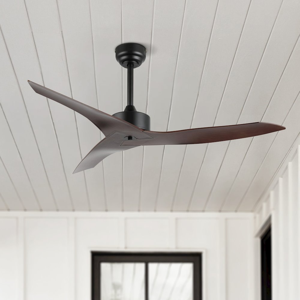 Aldrin Modern Minimalist Iron/Plastic Razor Ceiling Fan. Picture 8