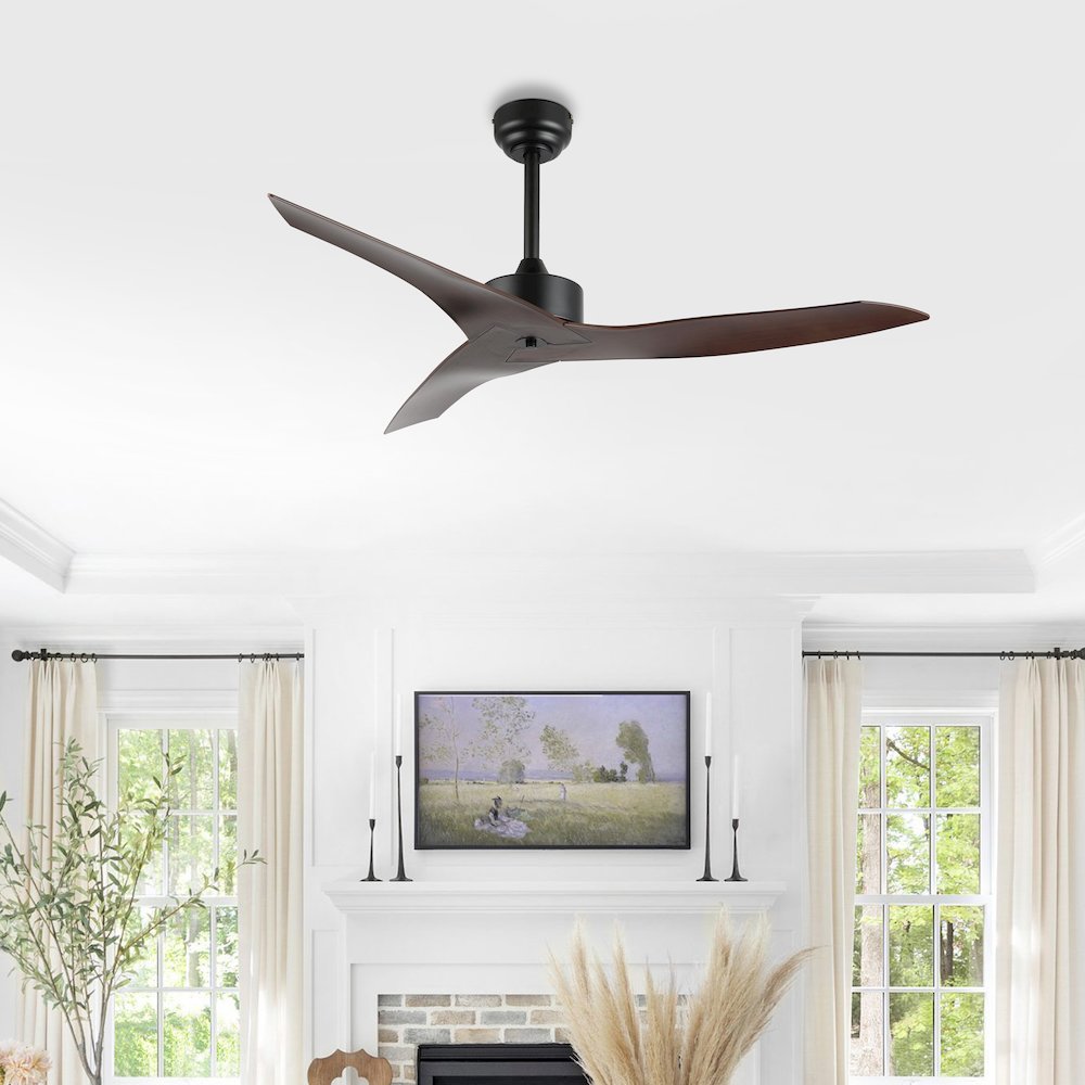 Aldrin Modern Minimalist Iron/Plastic Razor Ceiling Fan. Picture 4