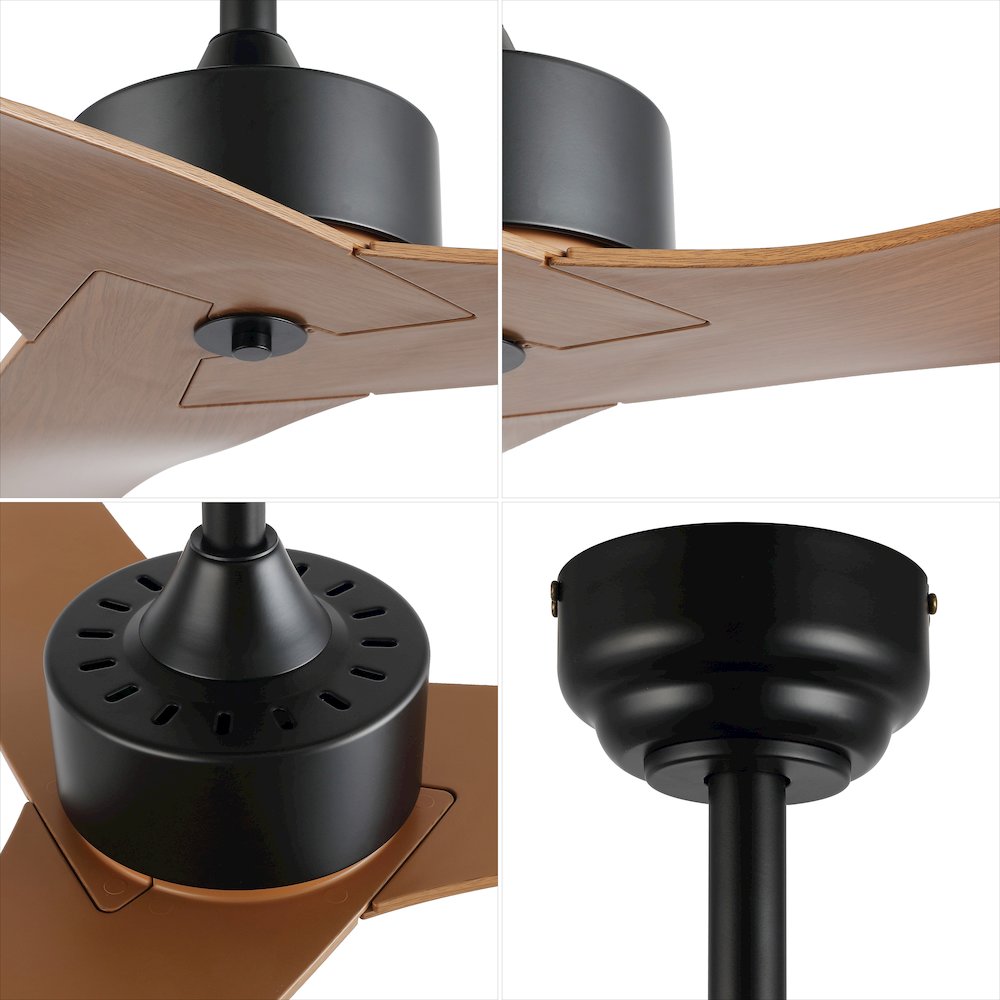 Aldrin Modern Minimalist Iron/Plastic Razor Ceiling Fan. Picture 5