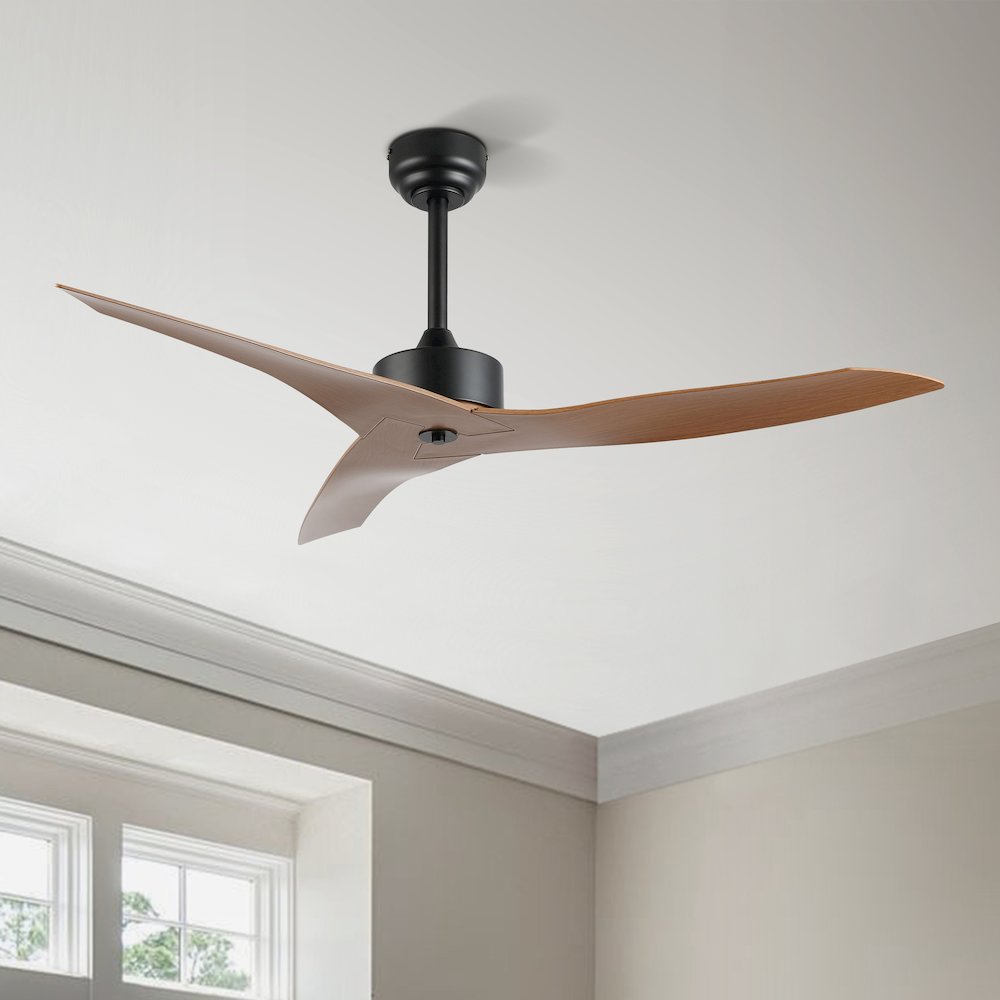 Aldrin Modern Minimalist Iron/Plastic Razor Ceiling Fan. Picture 9