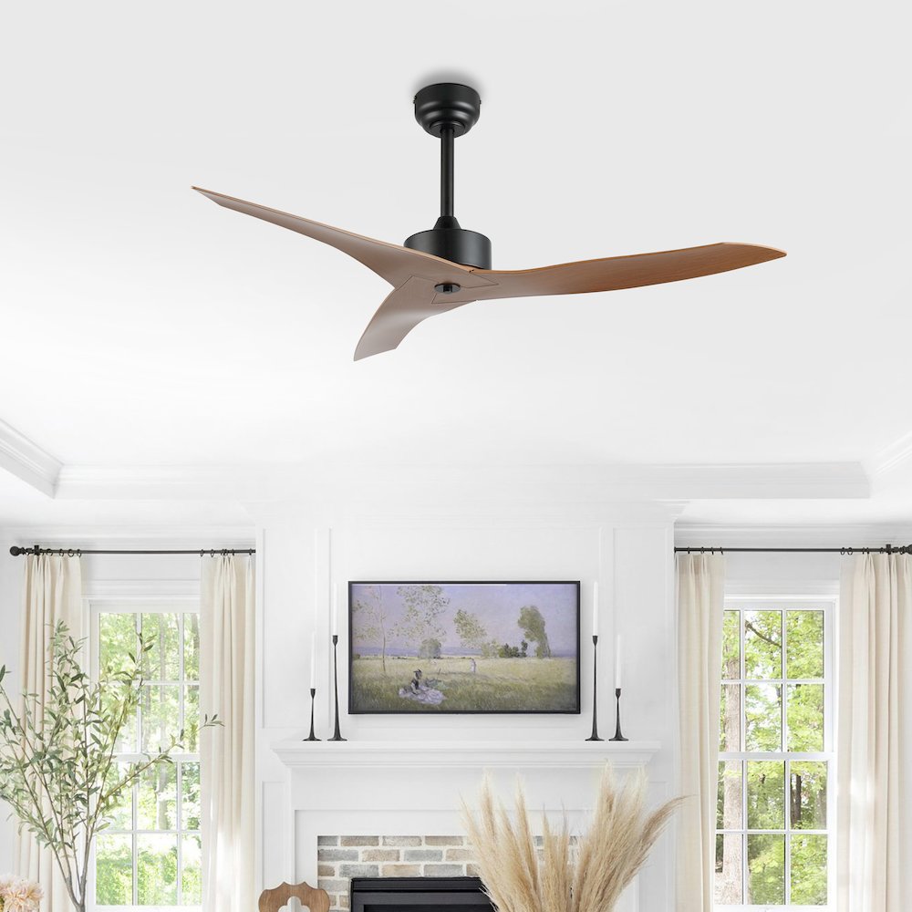 Aldrin Modern Minimalist Iron/Plastic Razor Ceiling Fan. Picture 4