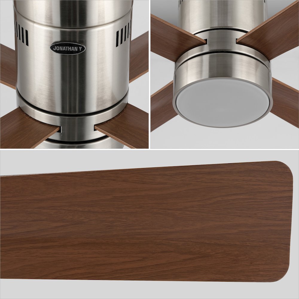 Iron/Acrylic Mobile-App/Remote-Controlled 6-Speed Integrated Led Ceiling Fan. Picture 5