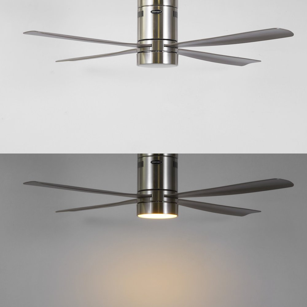 Iron/Acrylic Mobile-App/Remote-Controlled 6-Speed Integrated Led Ceiling Fan. Picture 7