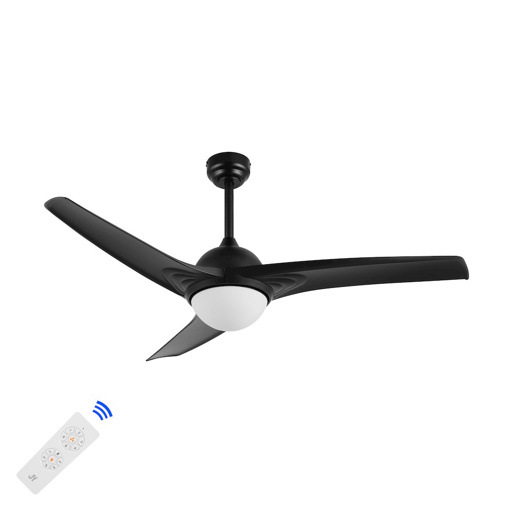 Aldrin Modern Minimalist Iron/Plastic Razor Ceiling Fan. Picture 1