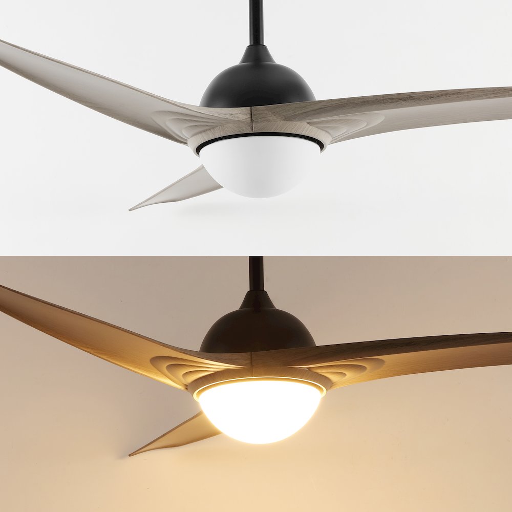 Sully Contemporary Industrial Iron/Plastic Integrated Led Ceiling Fan. Picture 16