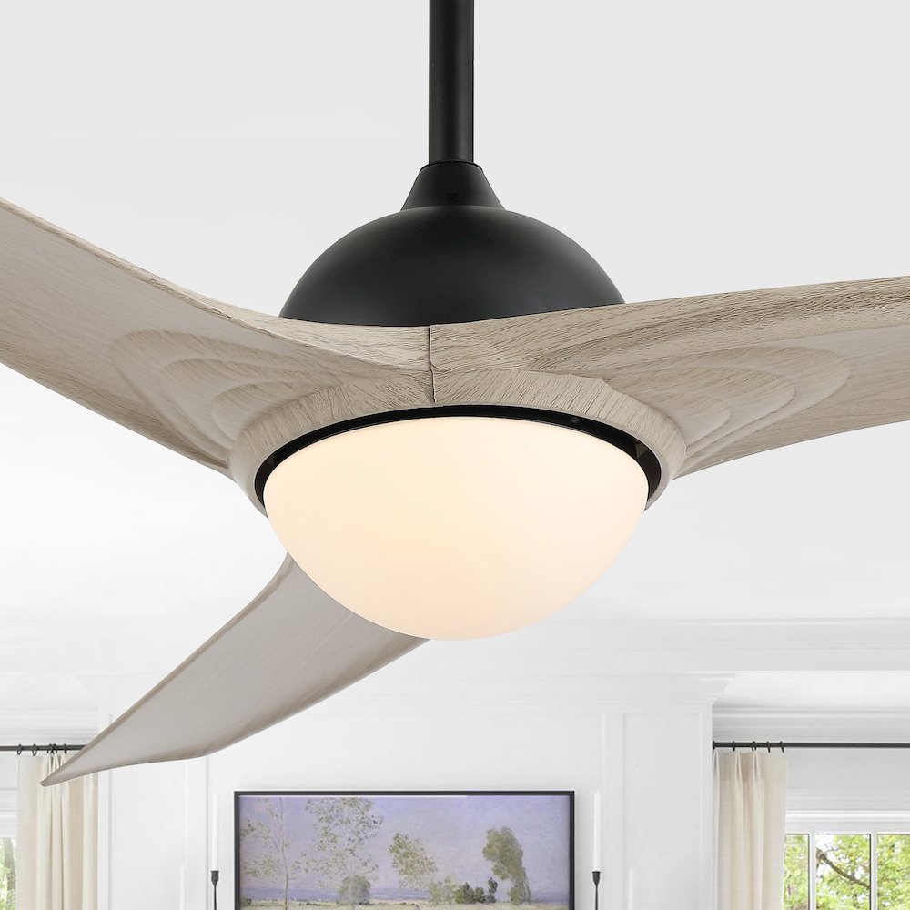 Sully Contemporary Industrial Iron/Plastic Integrated Led Ceiling Fan. Picture 13