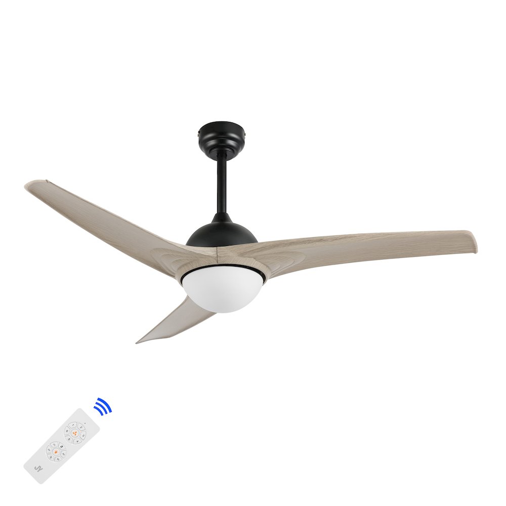 Sully Contemporary Industrial Iron/Plastic Integrated Led Ceiling Fan. Picture 2