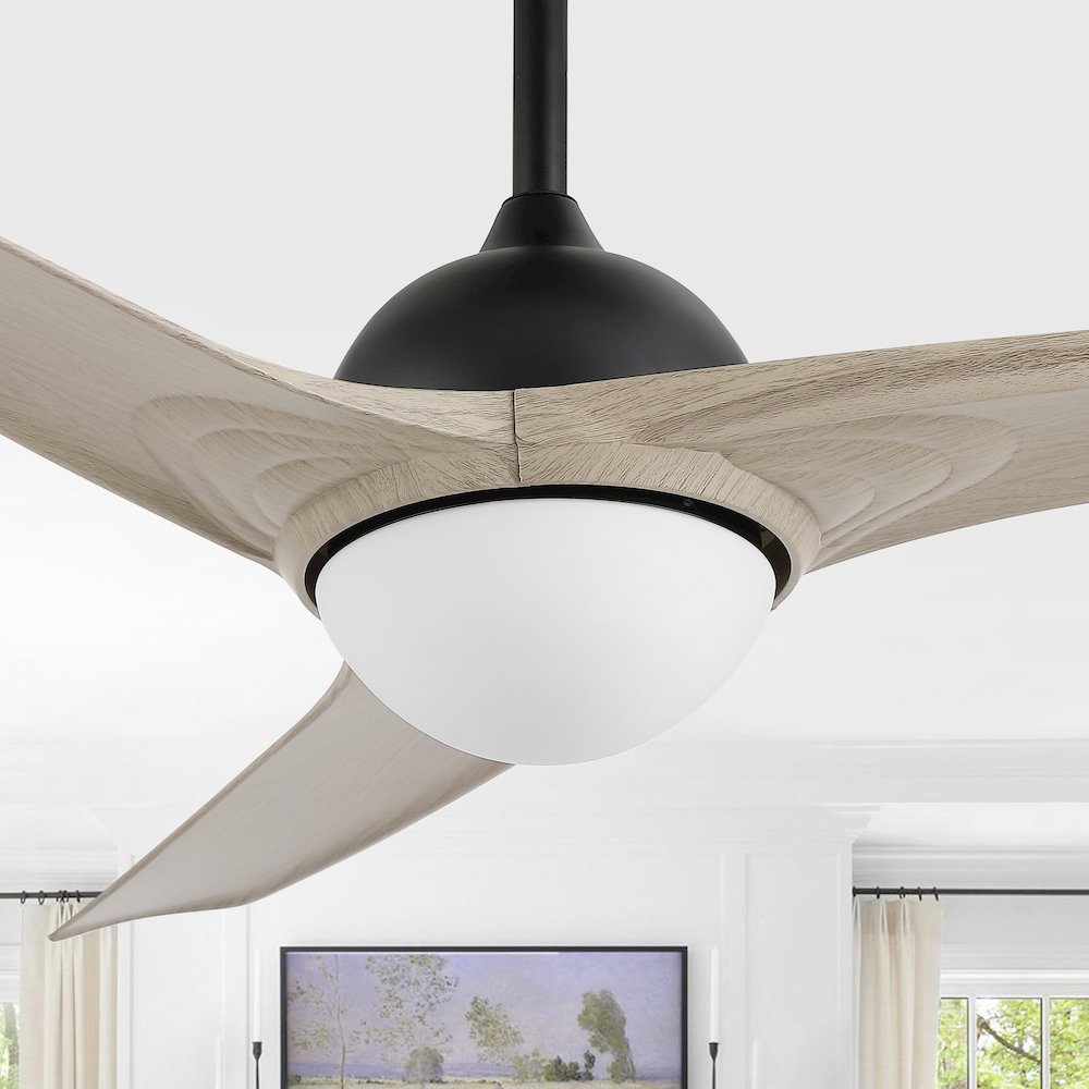 Sully Contemporary Industrial Iron/Plastic Integrated Led Ceiling Fan. Picture 10