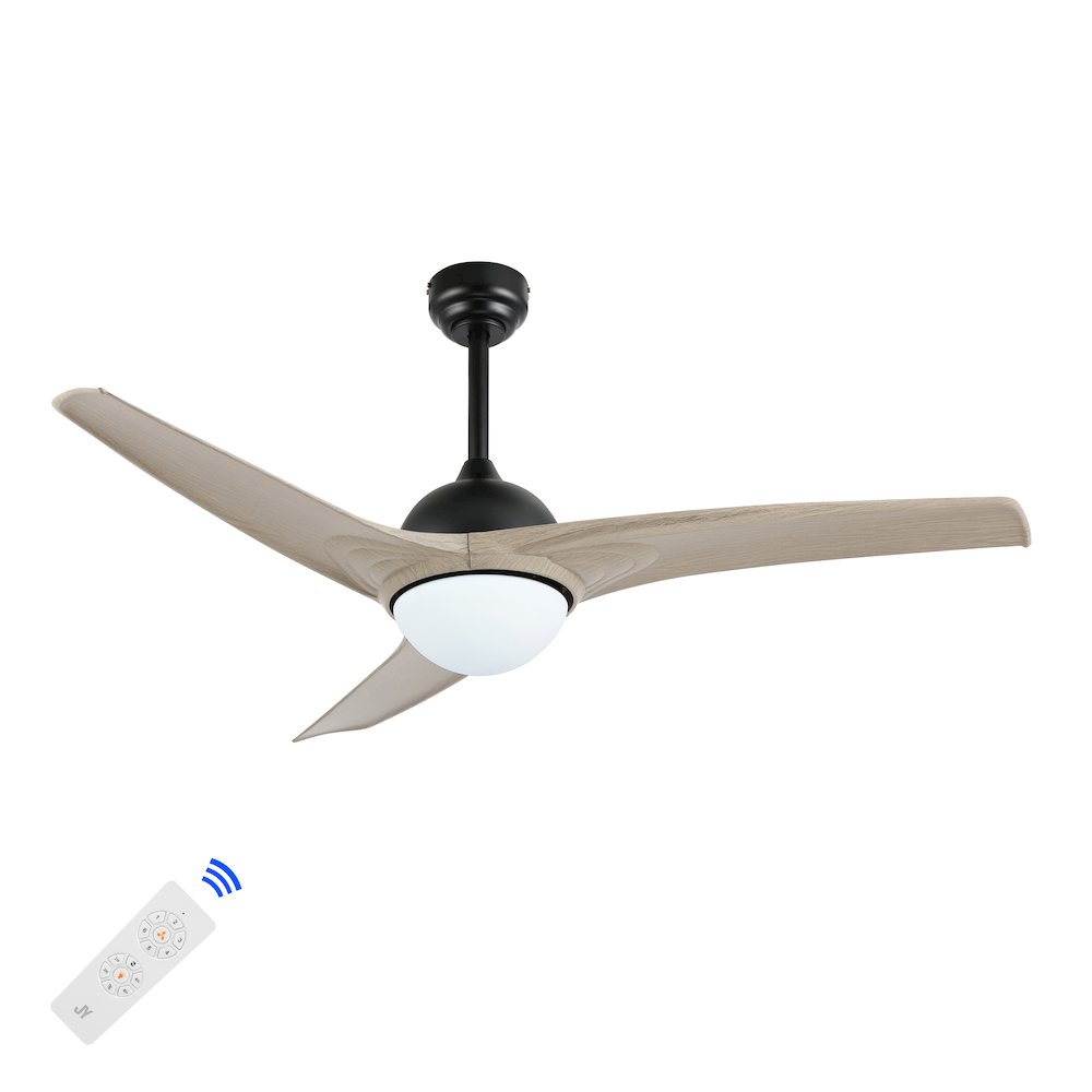 Sully Contemporary Industrial Iron/Plastic Integrated Led Ceiling Fan. Picture 3