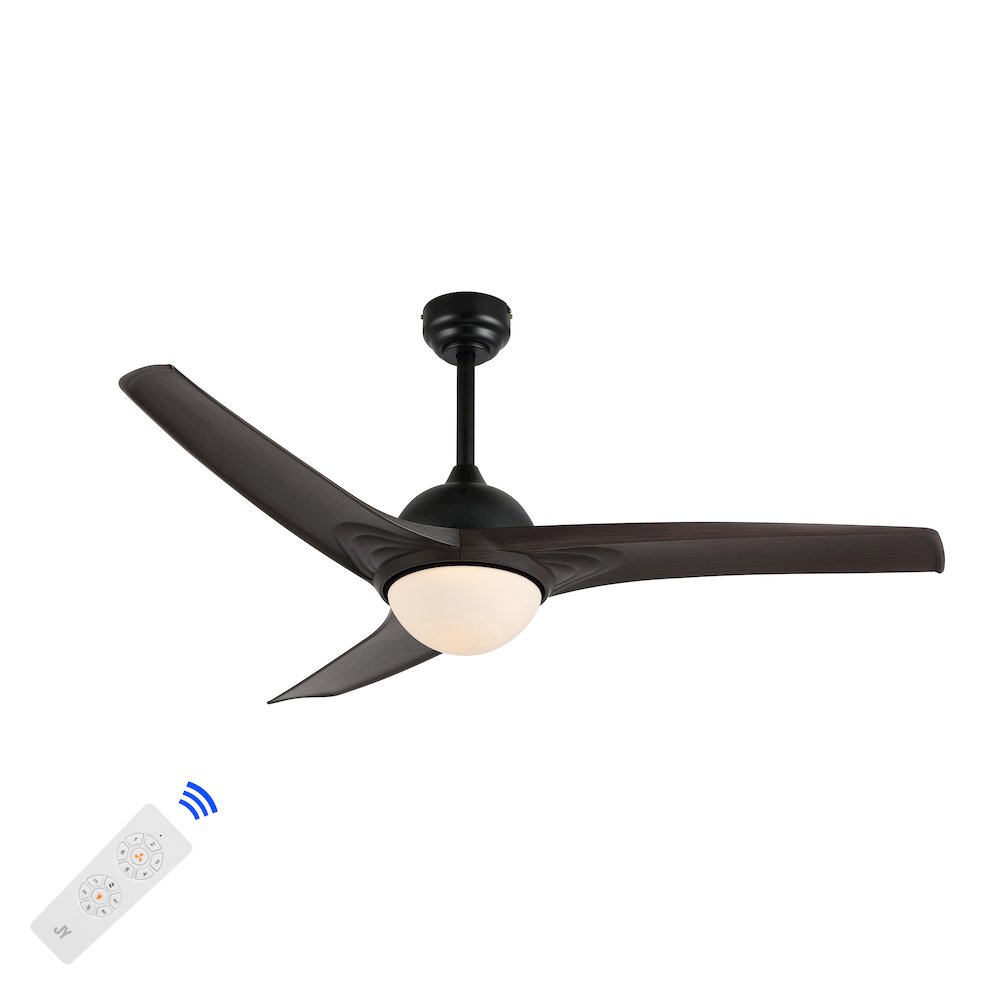 Sully Contemporary Industrial Iron/Plastic Integrated Led Ceiling Fan. Picture 12