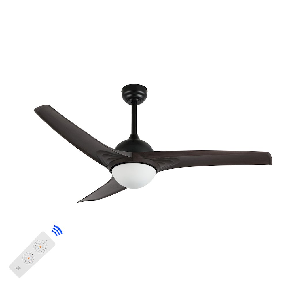 Sully Contemporary Industrial Iron/Plastic Integrated Led Ceiling Fan. Picture 2