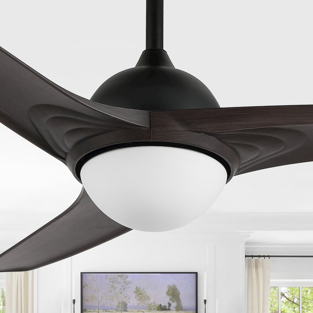 Sully Contemporary Industrial Iron/Plastic Integrated Led Ceiling Fan. Picture 10