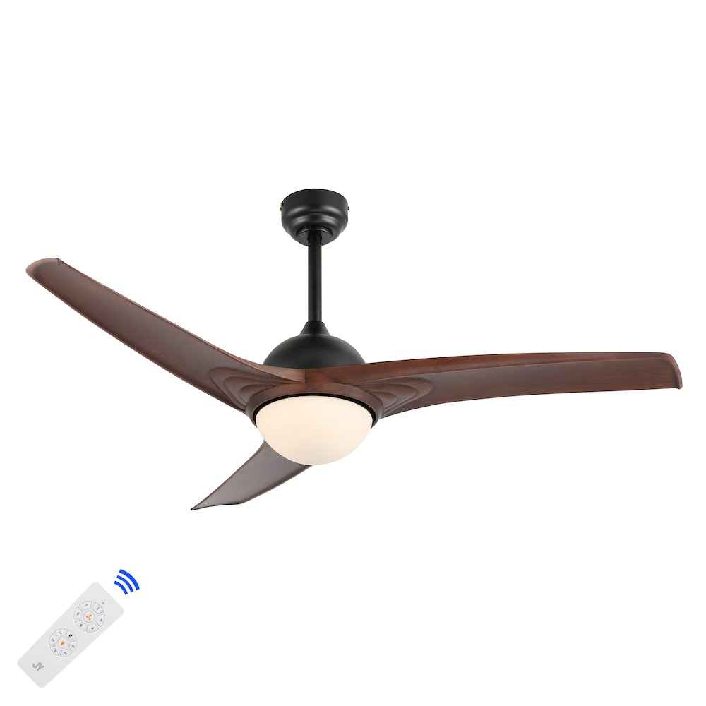 Sully Contemporary Industrial Iron/Plastic Integrated Led Ceiling Fan. Picture 12