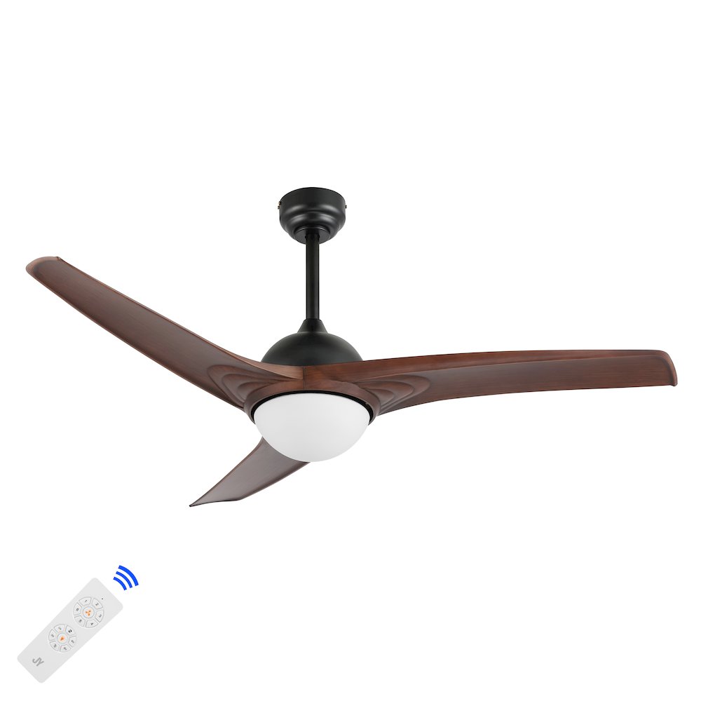 Sully Contemporary Industrial Iron/Plastic Integrated Led Ceiling Fan. Picture 2