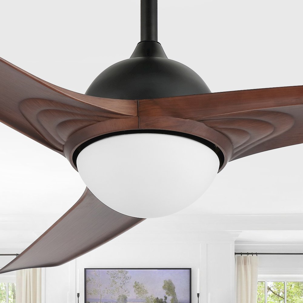 Sully Contemporary Industrial Iron/Plastic Integrated Led Ceiling Fan. Picture 10