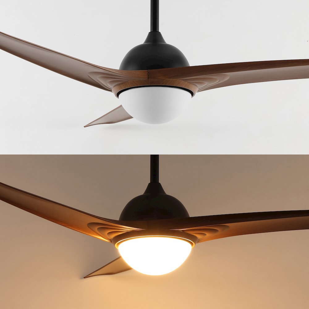 Sully Contemporary Industrial Iron/Plastic Integrated Led Ceiling Fan. Picture 16
