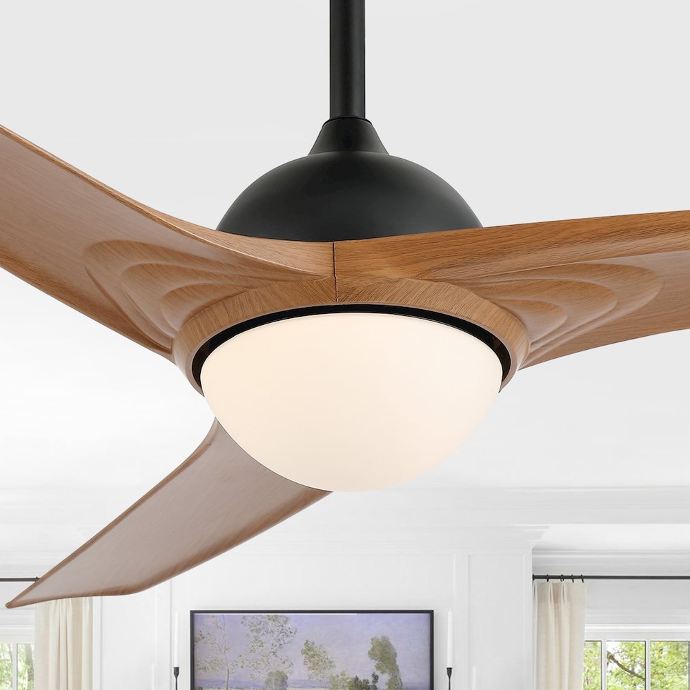 Sully Contemporary Industrial Iron/Plastic Integrated Led Ceiling Fan. Picture 13