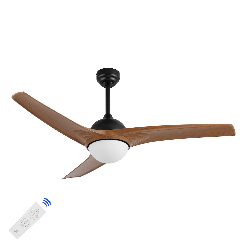 Sully Contemporary Industrial Iron/Plastic Integrated Led Ceiling Fan. Picture 2