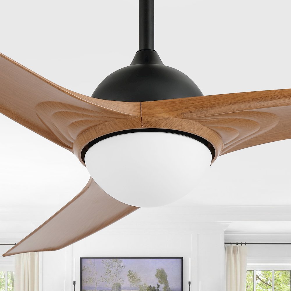 Sully Contemporary Industrial Iron/Plastic Integrated Led Ceiling Fan. Picture 10