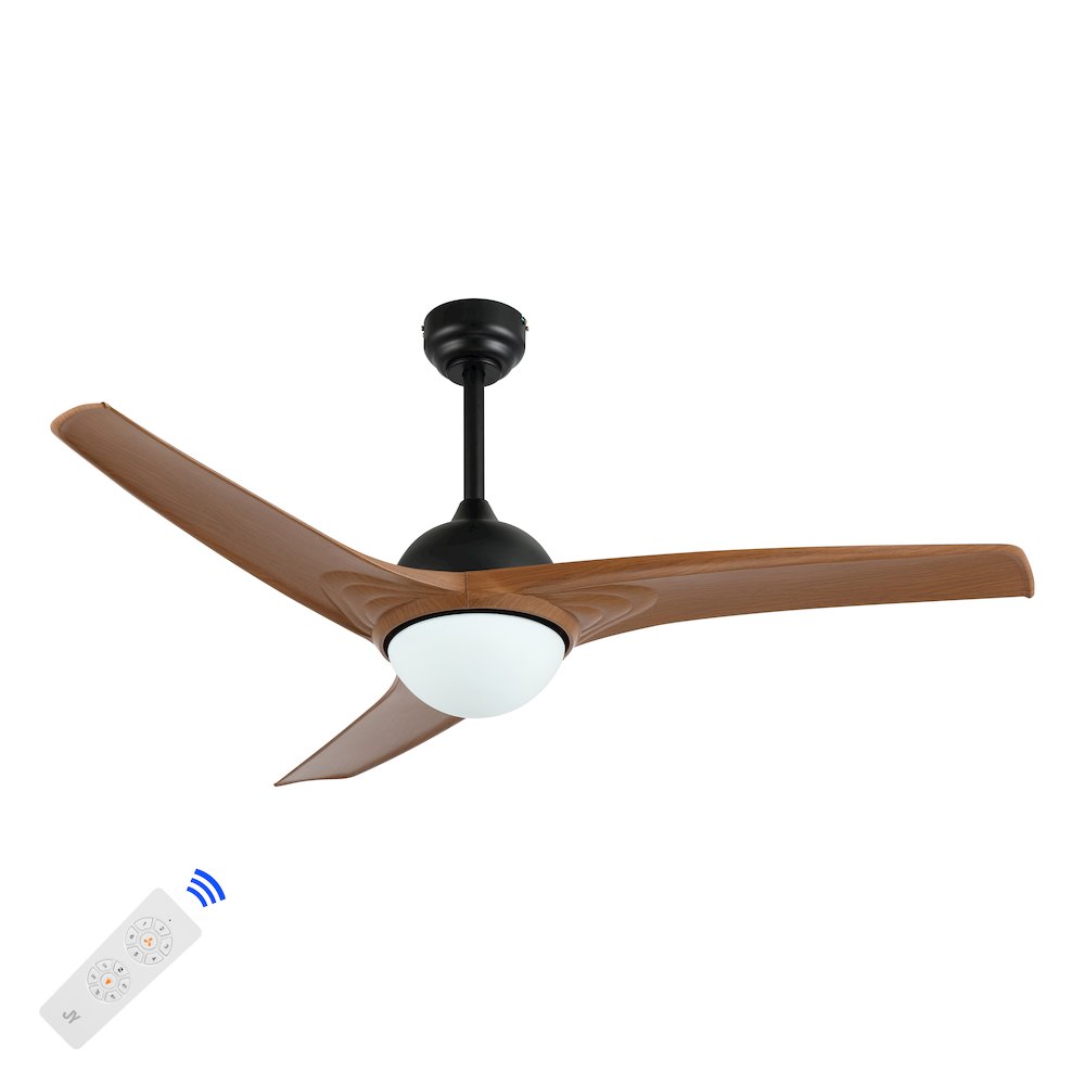 Sully Contemporary Industrial Iron/Plastic Integrated Led Ceiling Fan. Picture 3