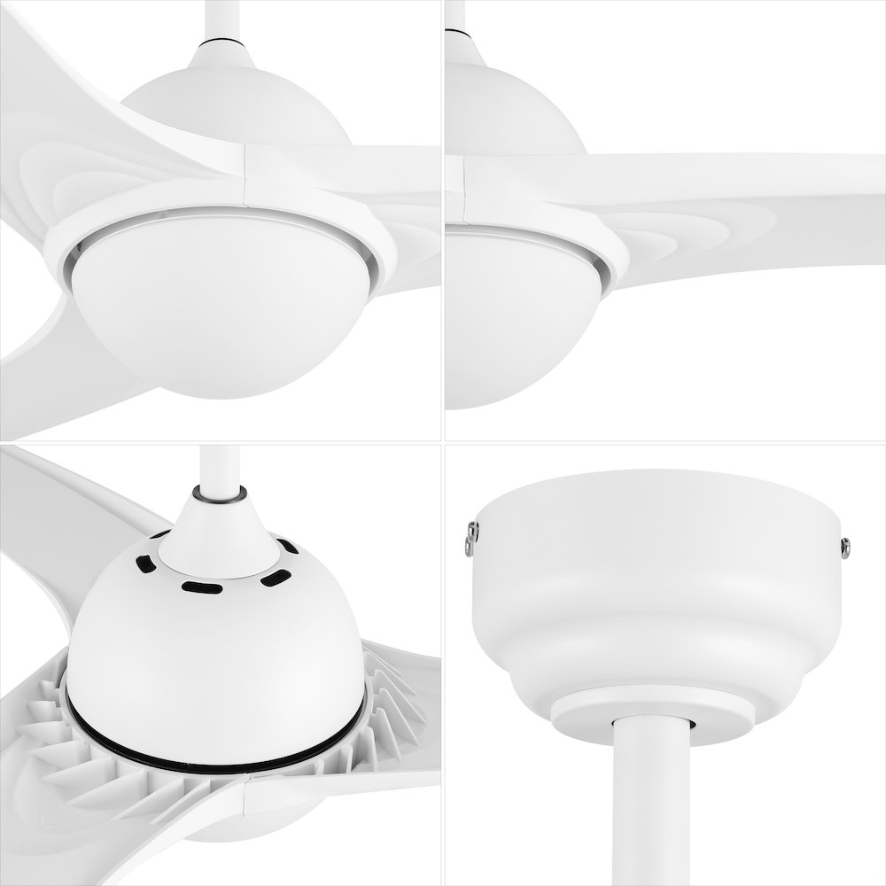 Sully Contemporary Industrial Iron/Plastic Integrated Led Ceiling Fan. Picture 11