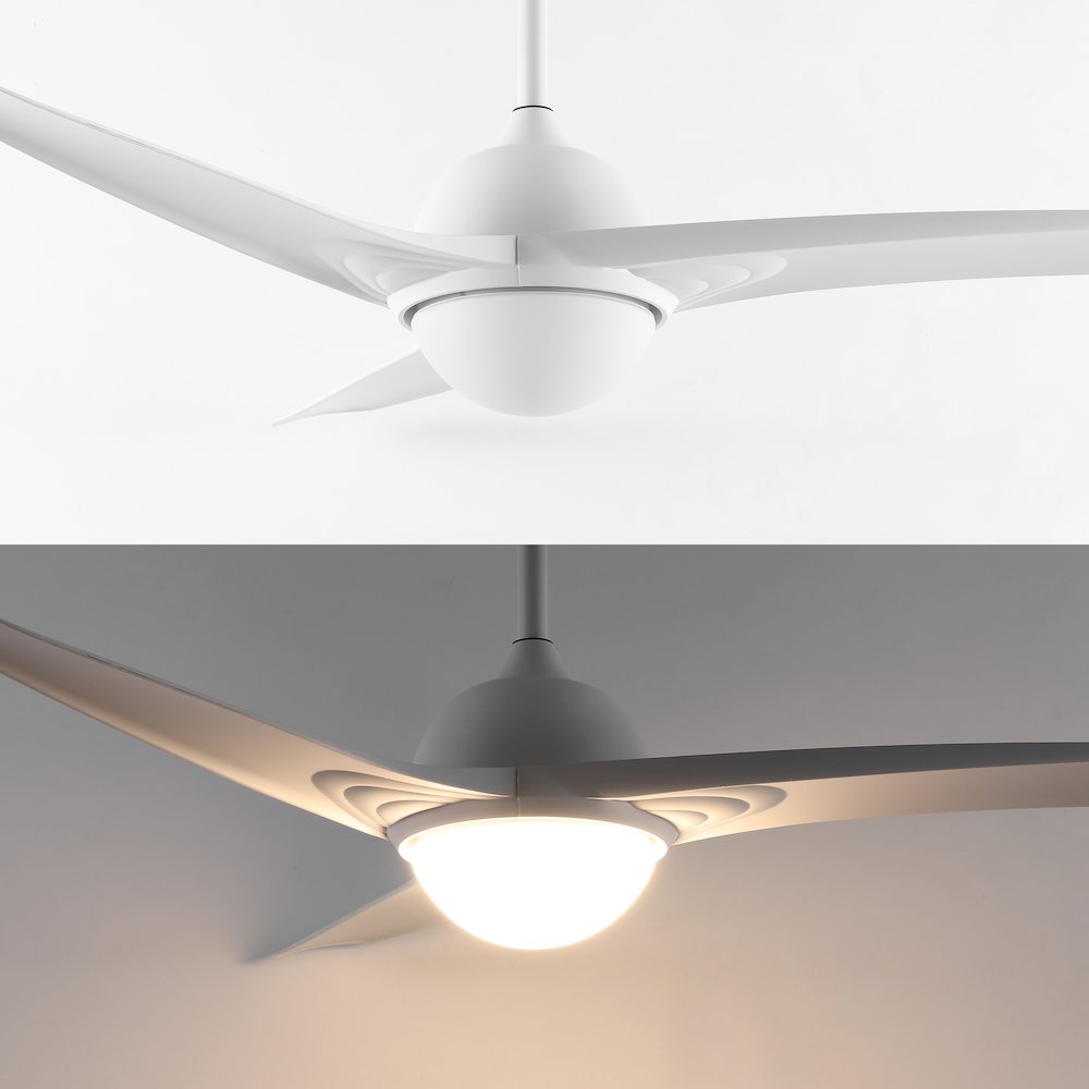 Sully Contemporary Industrial Iron/Plastic Integrated Led Ceiling Fan. Picture 16
