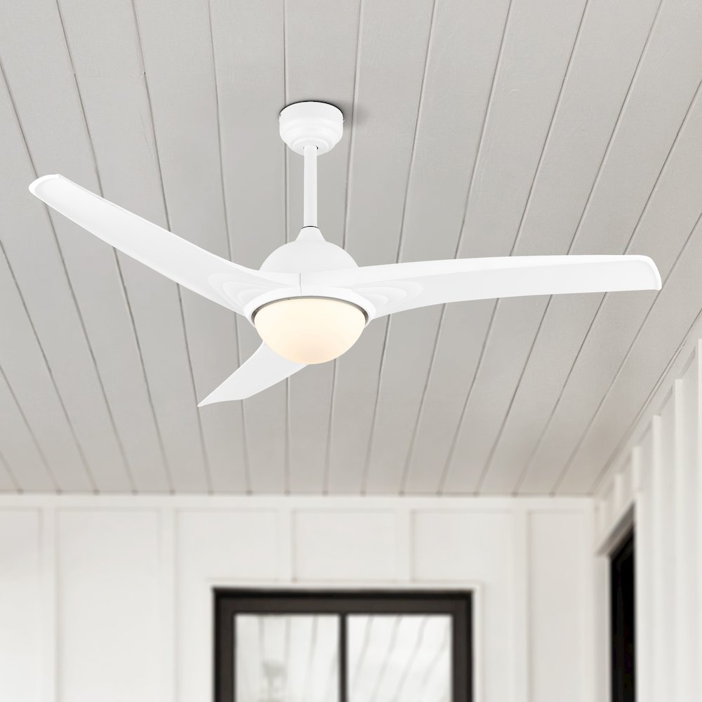 Sully Contemporary Industrial Iron/Plastic Integrated Led Ceiling Fan. Picture 14