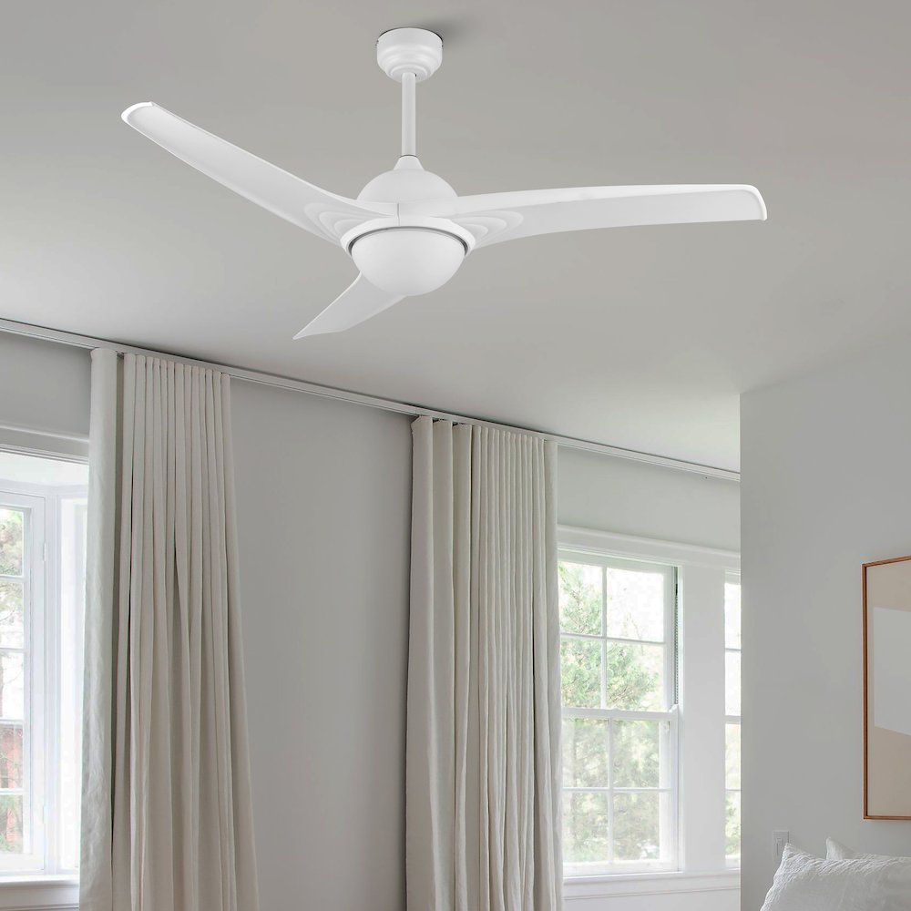 Sully Contemporary Industrial Iron/Plastic Integrated Led Ceiling Fan. Picture 9
