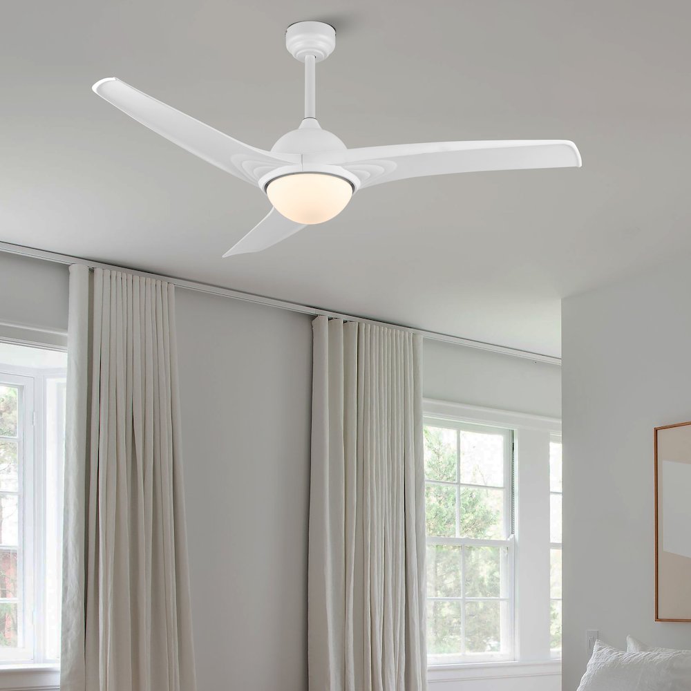 Sully Contemporary Industrial Iron/Plastic Integrated Led Ceiling Fan. Picture 8