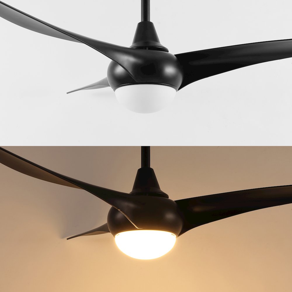 Aviator Coastal Vintage Iron/Plastic Retro Swirl Integrated Led Ceiling Fan. Picture 15