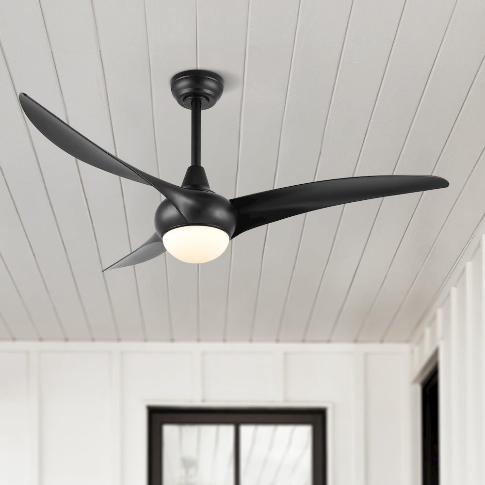 Aviator Coastal Vintage Iron/Plastic Retro Swirl Integrated Led Ceiling Fan. Picture 13