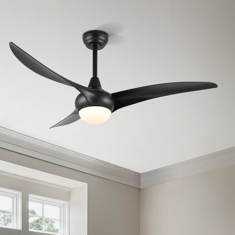 Aviator Coastal Vintage Iron/Plastic Retro Swirl Integrated Led Ceiling Fan. Picture 14